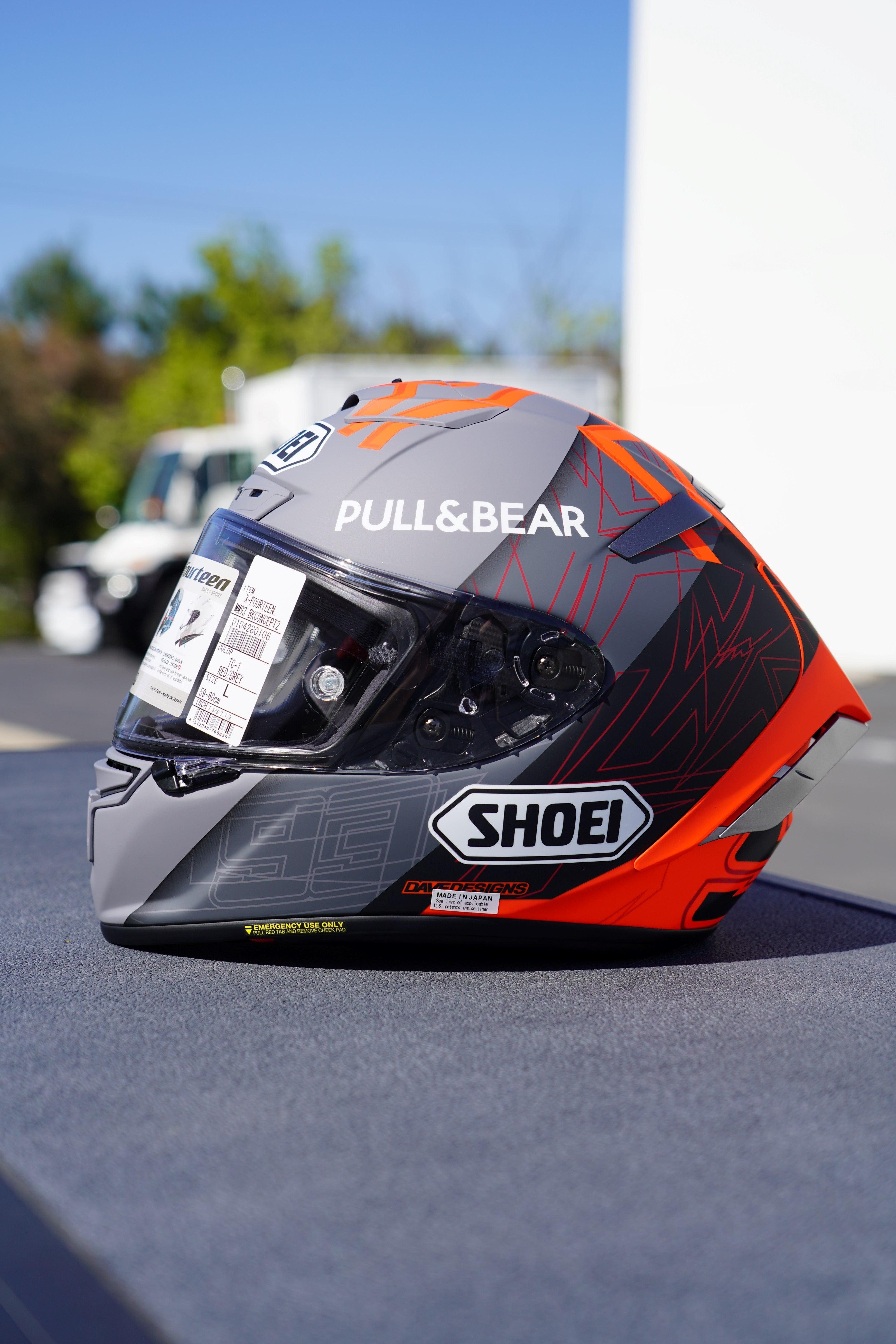 Shoei X-Fourteen Marquez Black Concept 2.0 Helmet - TC-1 Matte  Gray/Black/Red