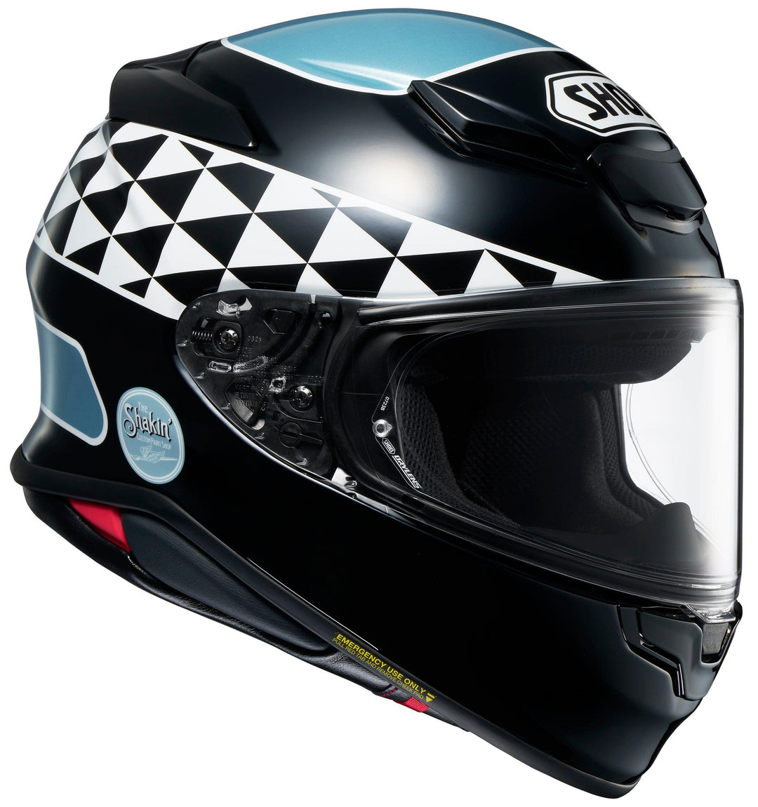 Shoei RF-1400 Shakin' Speed Helmet - TC-2 Black/White/Light Blue