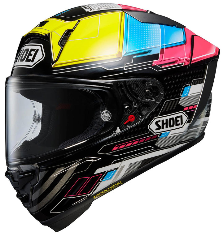 Shoei X-15 Proxy Helmet - TC-11 Yellow/Pink/Blue/Black