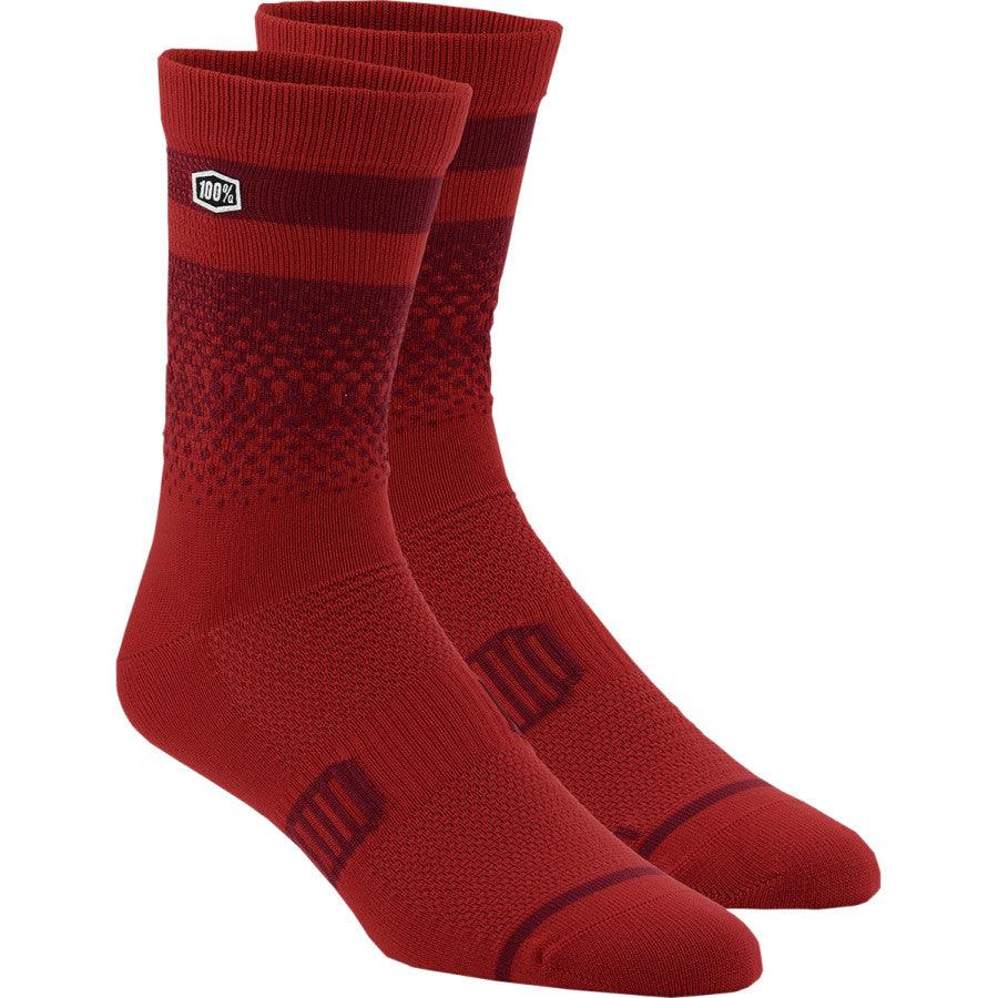 100% Advocate Socks - Cherry/Brick