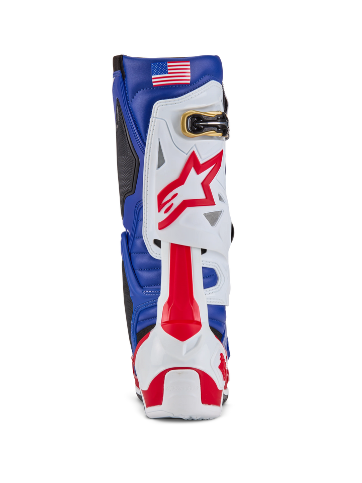 Alpinestars Tech 10 Union LE Boots - Bright Red/Dark Blue/White