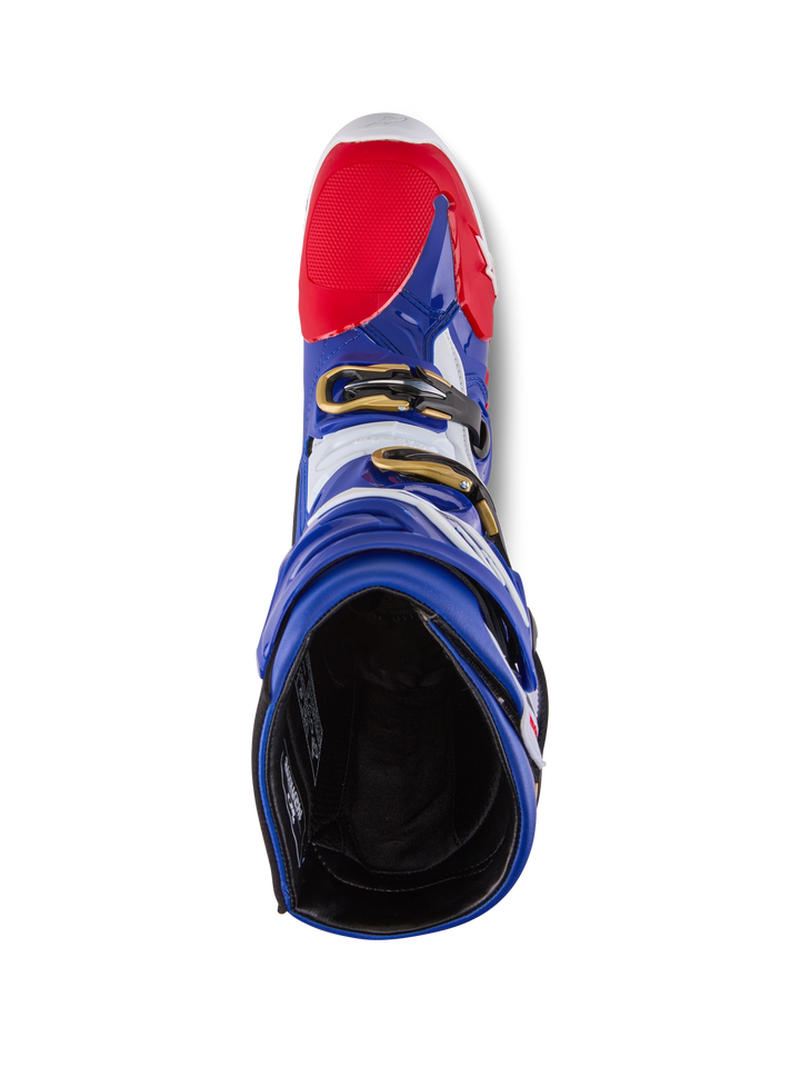 Alpinestars Tech 10 Union LE Boots - Bright Red/Dark Blue/White