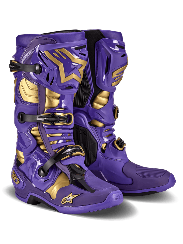 Alpinestars Tech 10 Champ LE Boots - Ultraviolet/Gold/Black