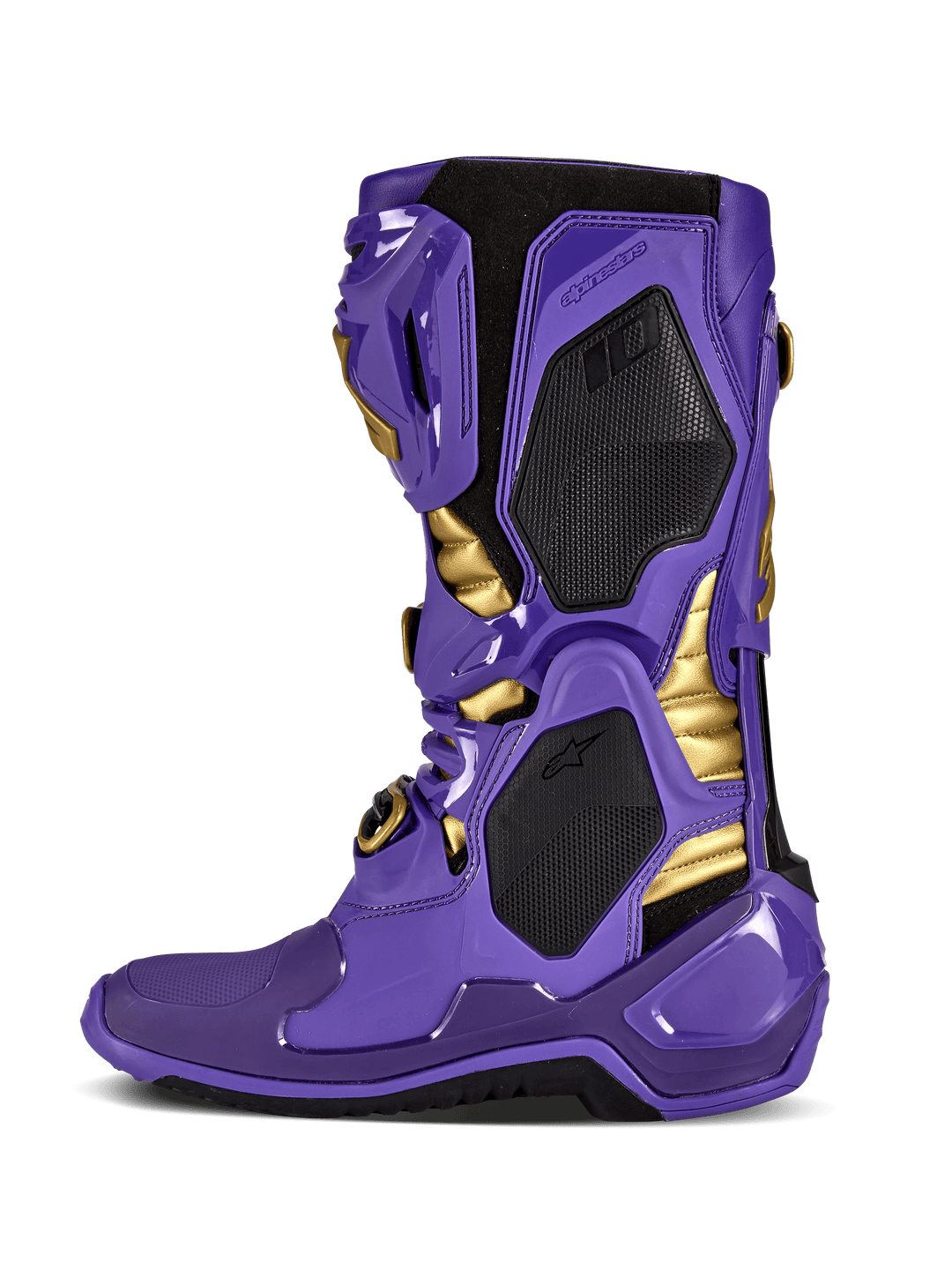 Alpinestars Tech 10 Champ LE Boots - Ultraviolet/Gold/Black