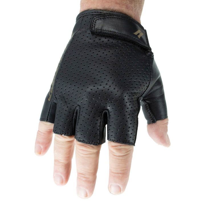 Joe Rocket Sprint TT Fingerless Mens Leather Gloves Black