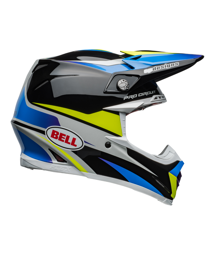 Bell Moto-9S Flex Helmet - Pro Circuit Replica 24 Gloss Black/Blue - Size L