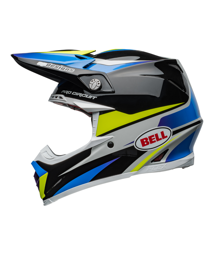 Bell Moto-9S Flex Helmet - Pro Circuit Replica 24 Gloss Black/Blue - Size L