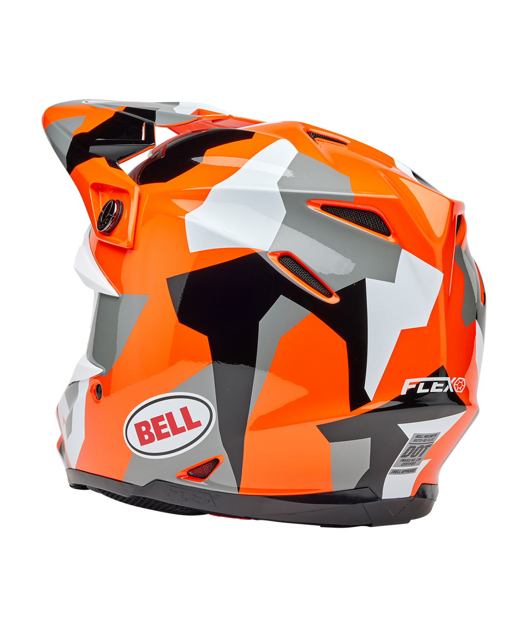 Bell Moto-9S Flex Helmet - Rover Gloss Orange Camo - Size L