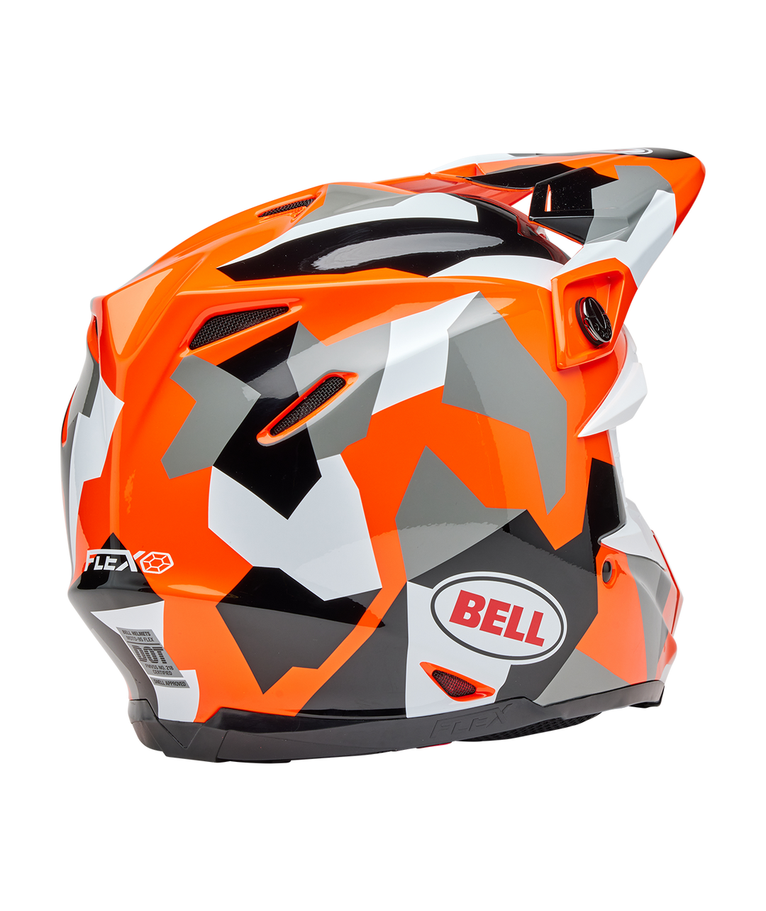 Bell Moto-9S Flex Helmet - Rover Gloss Orange Camo - Size L