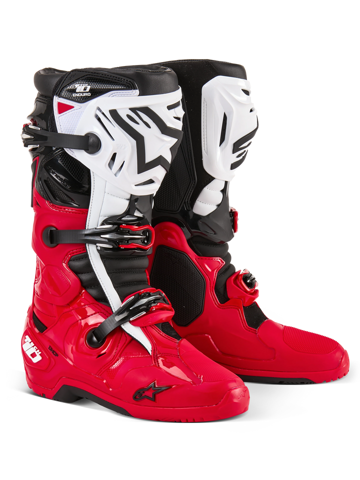 Alpinestars Tech 10 Enduro Boots - Bright Red/Black/White