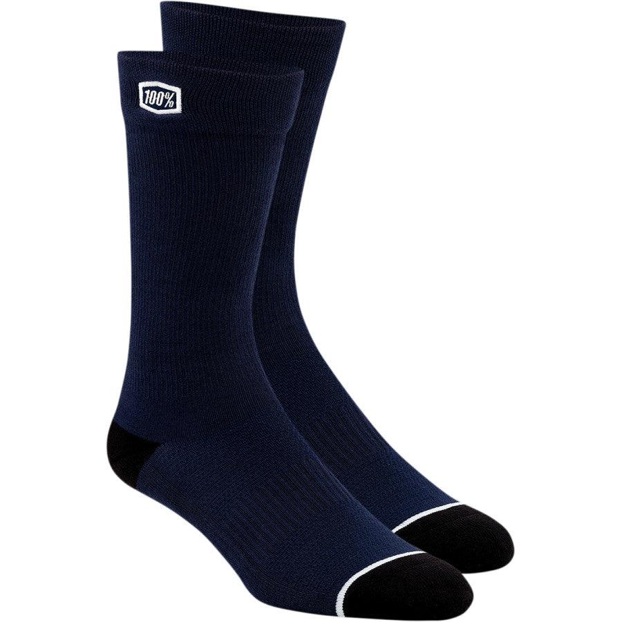 100% Solid Socks - Navy