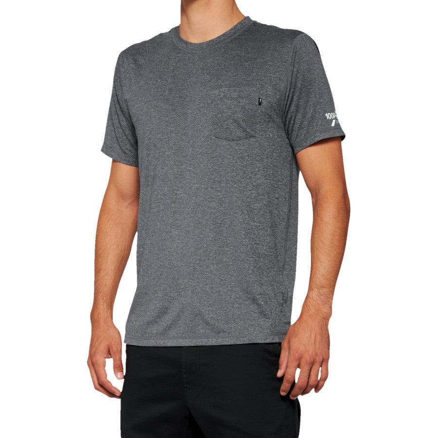 100% Mission Athletic T-Shirt - Charcoal