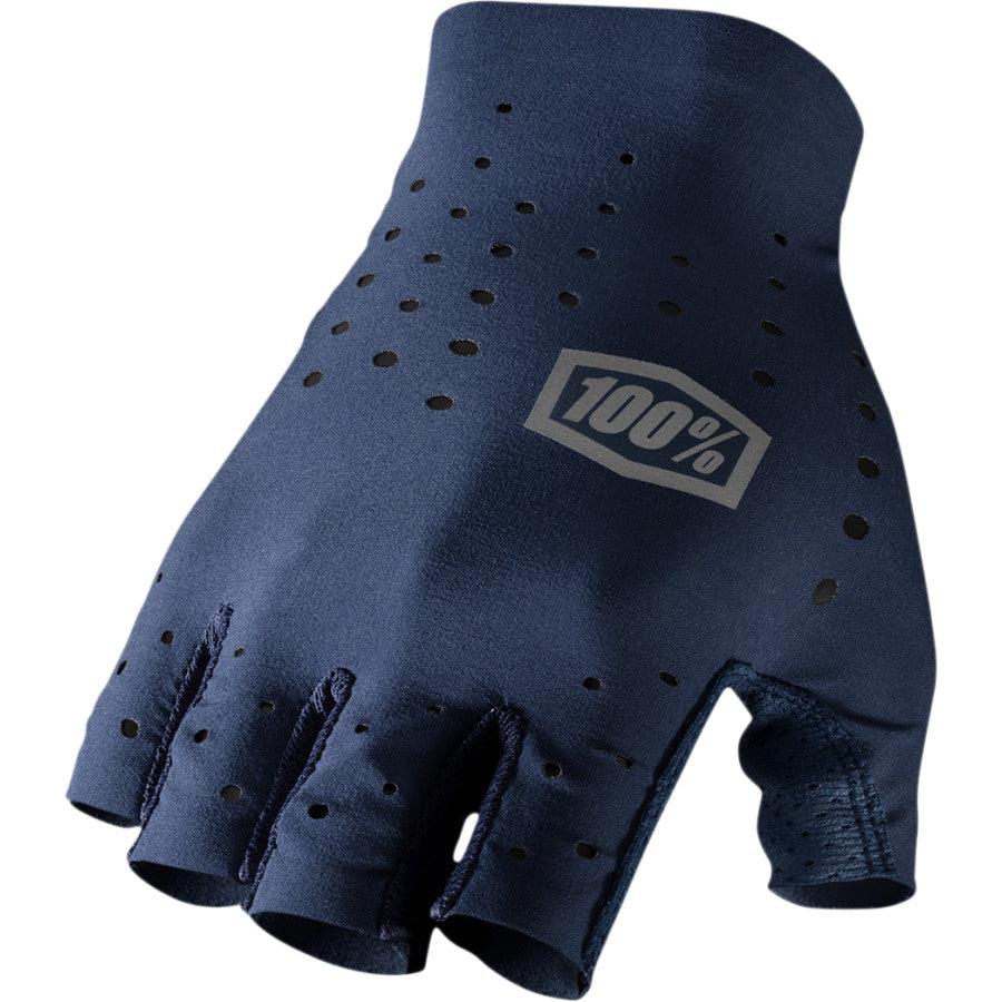 100% Sling Short Finger Gloves - Navy