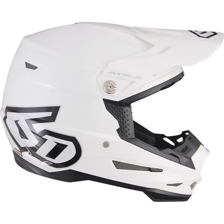 6D ATR-2 Solid Helmet - Gloss White - Motor Psycho Sport