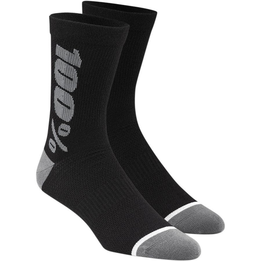 100% Merino Wool Performance Socks - Black/Gray