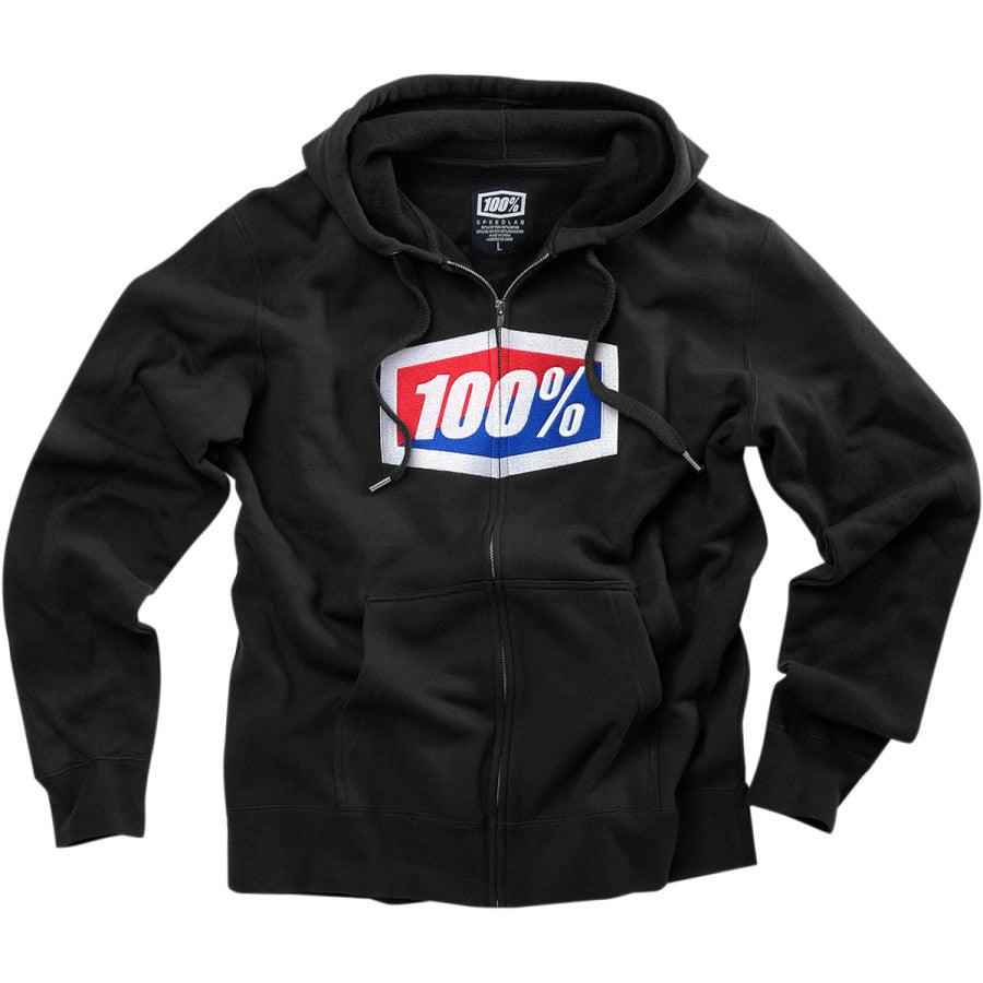 100% Official Fleece Zip-Up Hoodie - Black