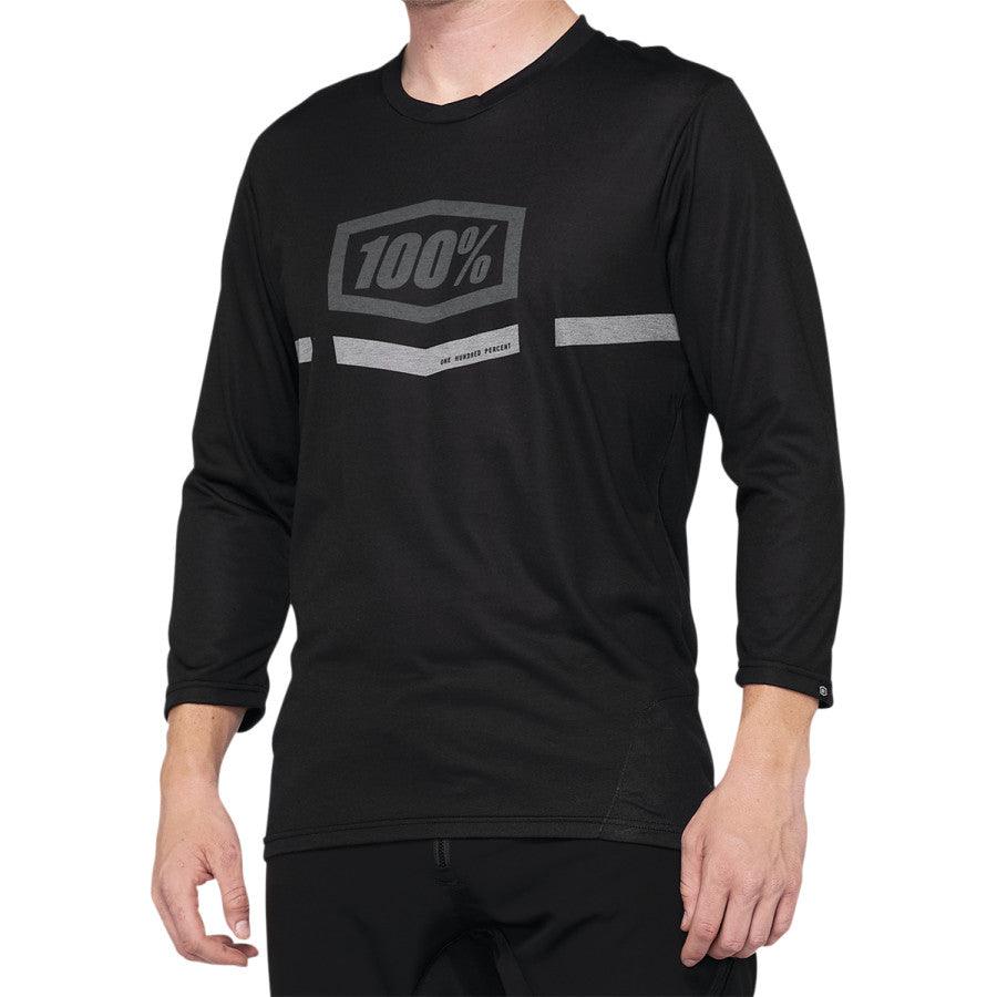 100% Airmatic 3/4 Sleeve Jersey - Black