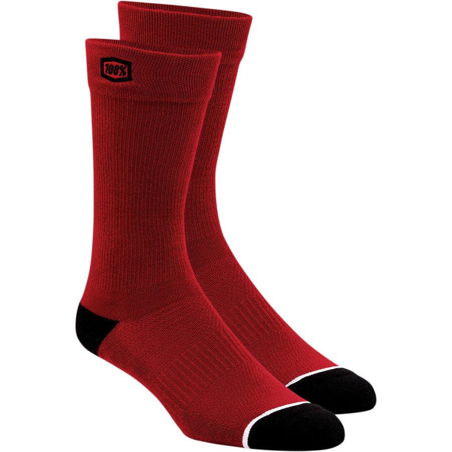 100% Solid Socks - Red