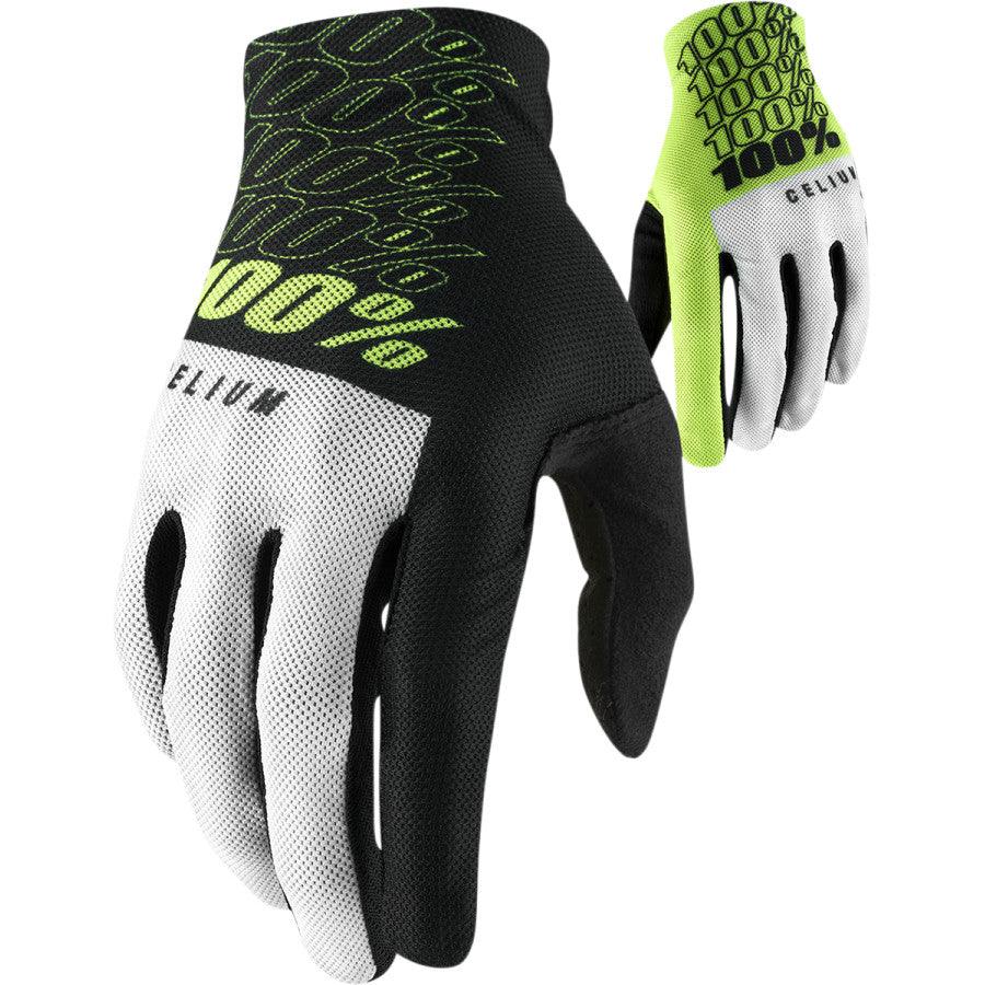 100% Celium Gloves - Fluorescent Yellow