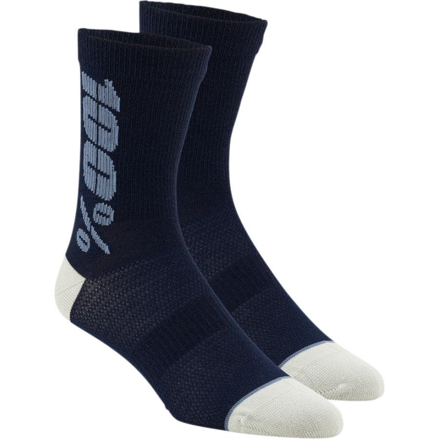 100% Rythym Socks - Navy/Slate