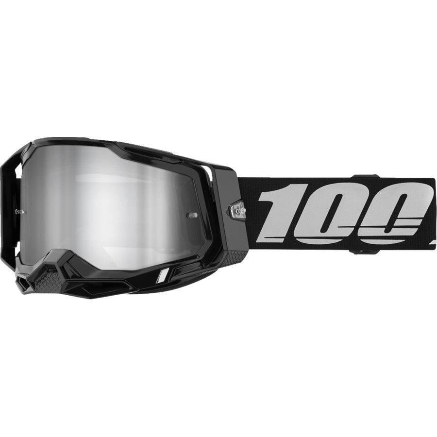 100% Racecraft 2 Goggle - Black - Silver Mirror