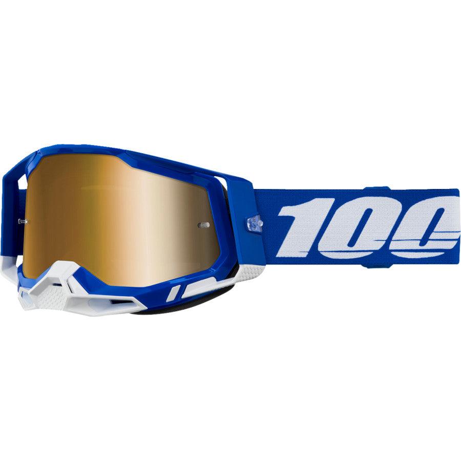 100% Racecraft 2 Goggle - Blue - Gold Mirror