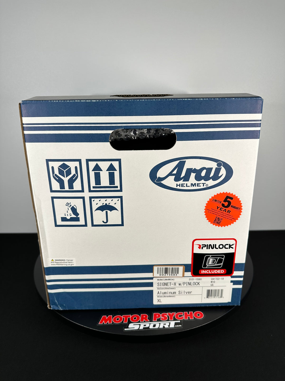 Arai Signet-X Helmet - Aluminum Silver - Size XL - OPEN BOX