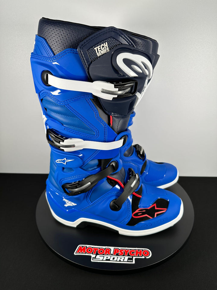 Alpinestars Tech 7 Boots - Alpine Blue Night/Navy/Bright Red - CLOSEOUT