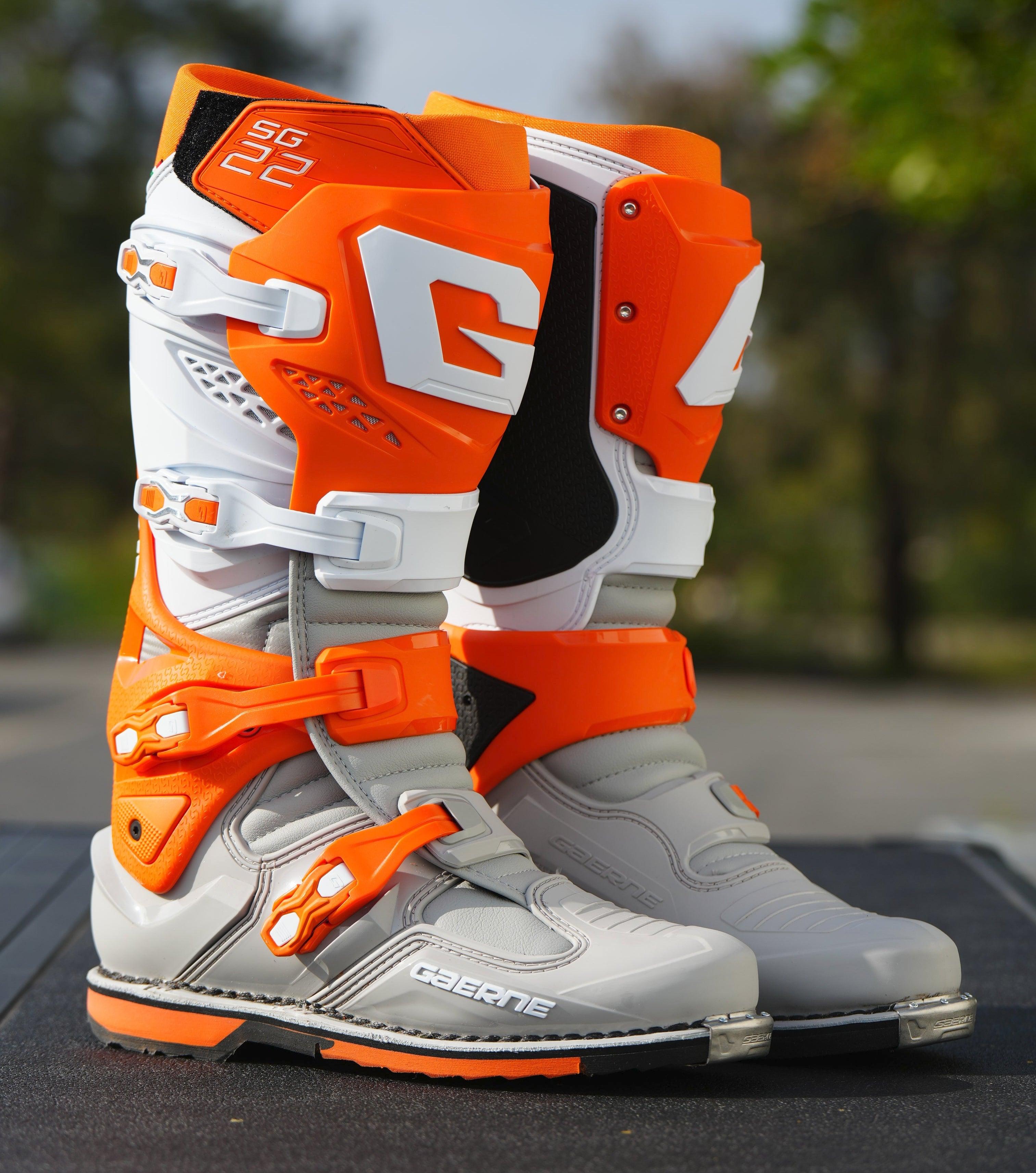 Gaerne SG 22 Boots Orange White Grey Motor Psycho Sport