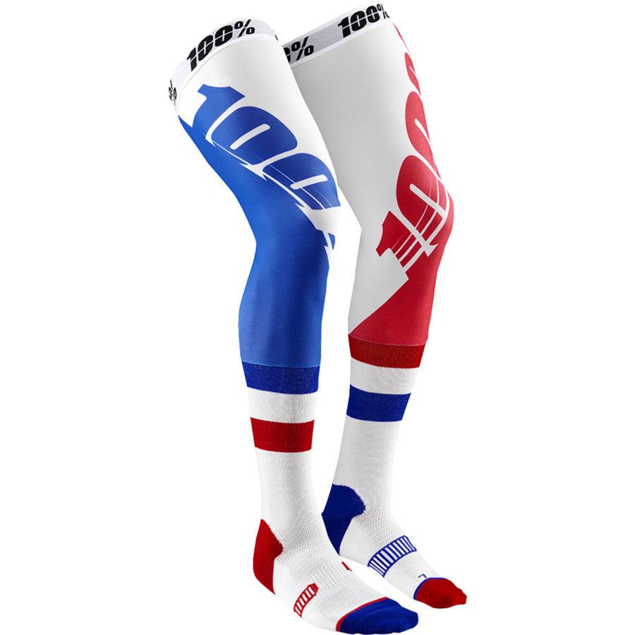 100% REV Knee Brace Performance Moto Corpo Socks