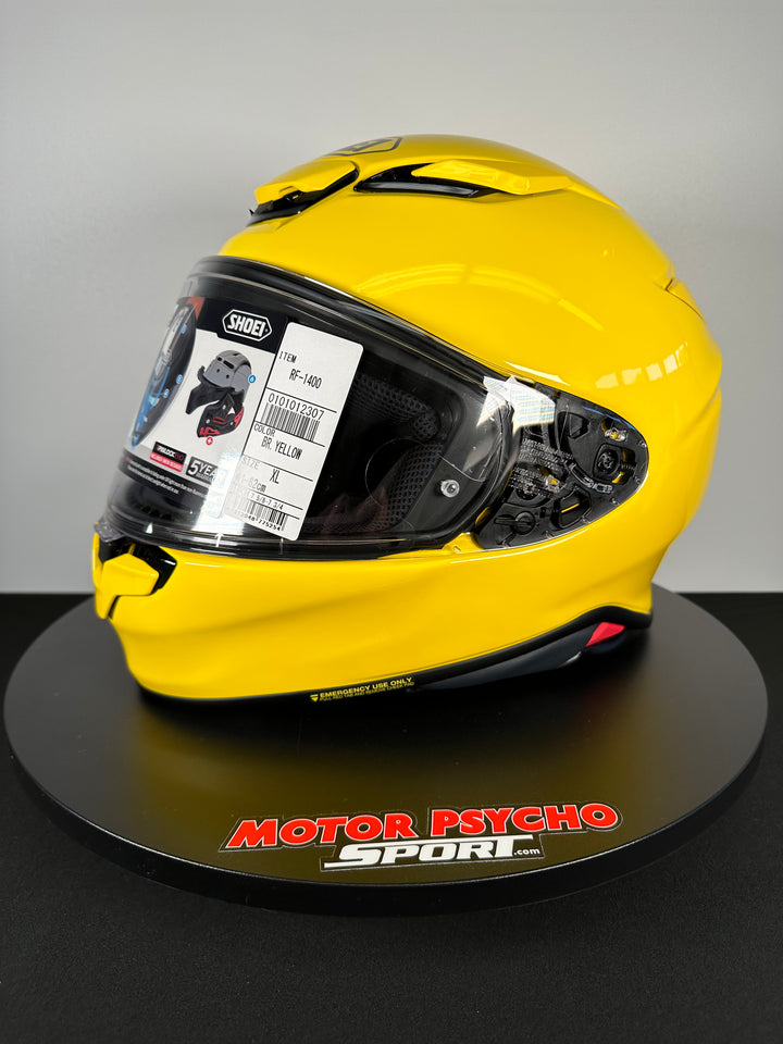 Shoei RF-1400 Helmet - Brilliant Yellow - Size XL - USED / OPEN BOX