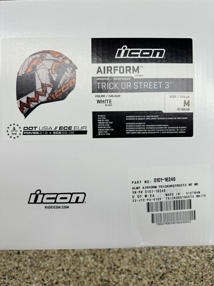 Icon Airform Trick or Street 3 Helmet - Size Medium - OPEN BOX