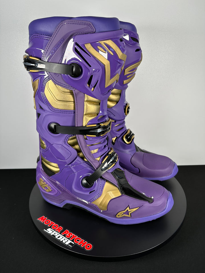 Alpinestars Tech 10 Champ LE Boots - Ultraviolet/Gold/Black