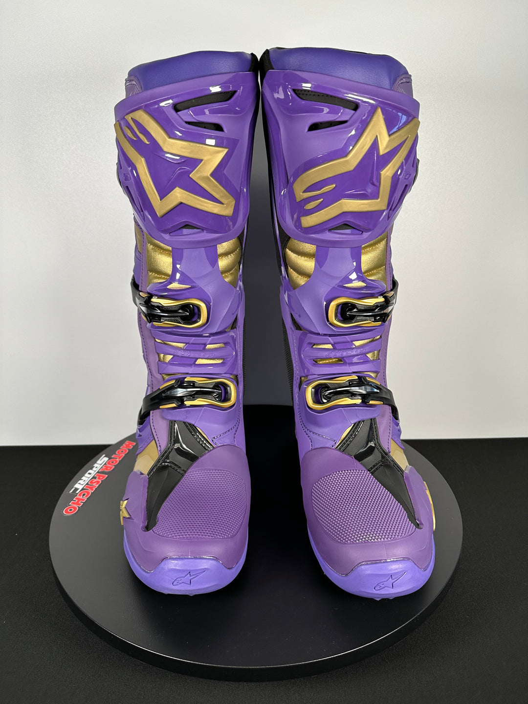 Alpinestars Tech 10 Champ LE Boots - Ultraviolet/Gold/Black - Size 11