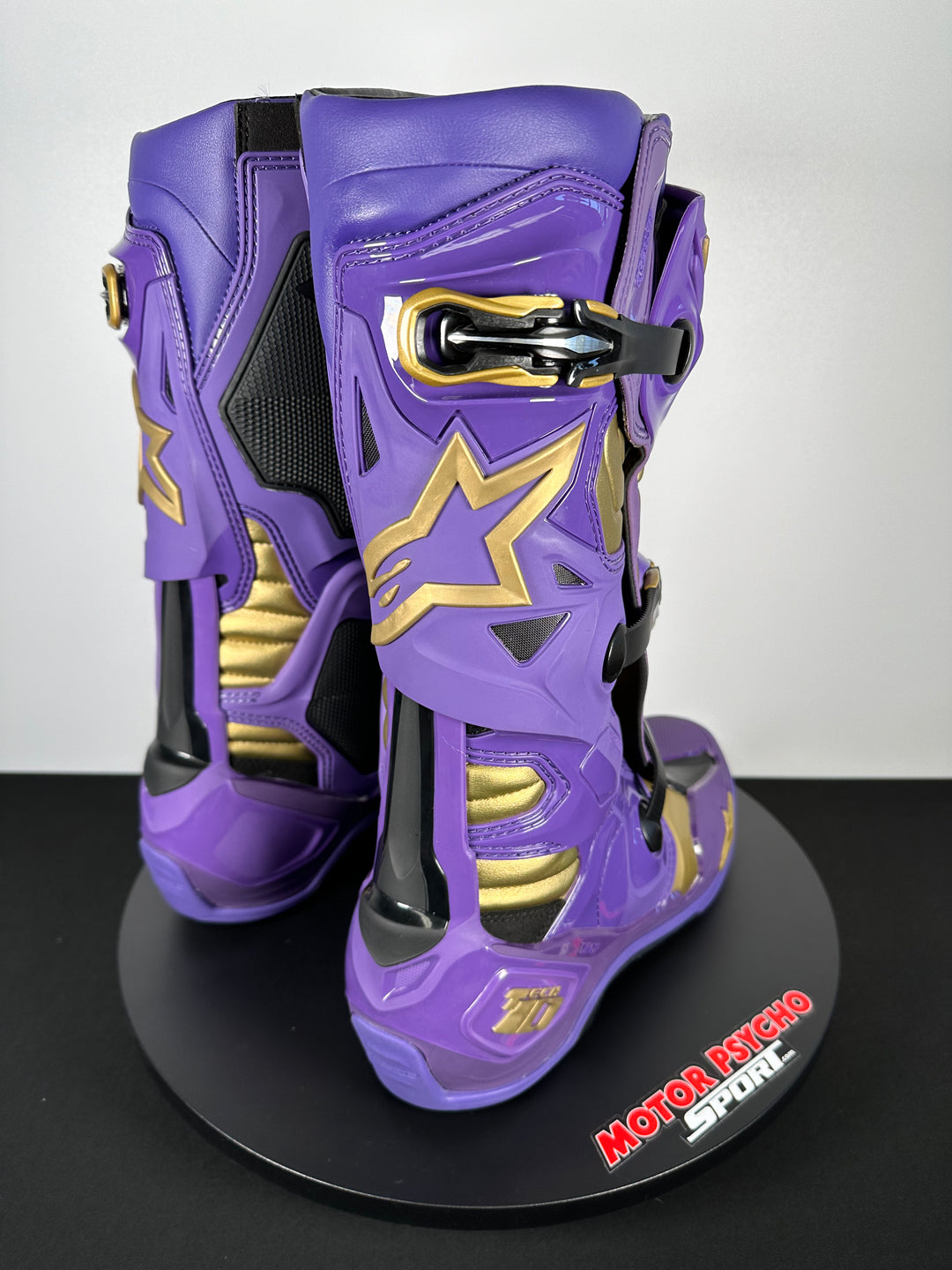 Alpinestars Tech 10 Champ LE Boots - Ultraviolet/Gold/Black - Size 11