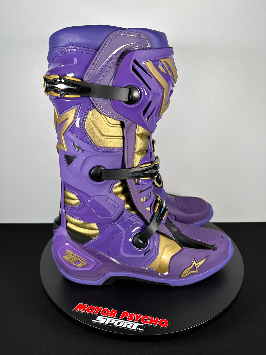 Alpinestars Tech 10 Champ LE Boots - Ultraviolet/Gold/Black - Size 11