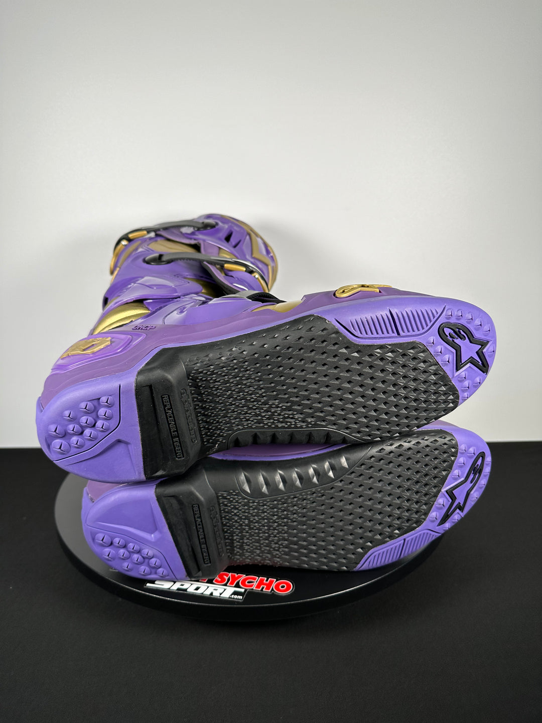 Alpinestars Tech 10 Champ LE Boots - Ultraviolet/Gold/Black - Size 11