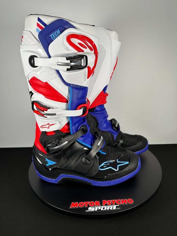 Alpinestars Tech 7 Boots - Black/Dark Blue/Red/White - CLOSEOUT