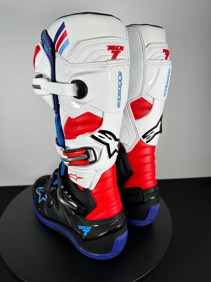 Alpinestars Tech 7 Boots - Black/Dark Blue/Red/White - CLOSEOUT