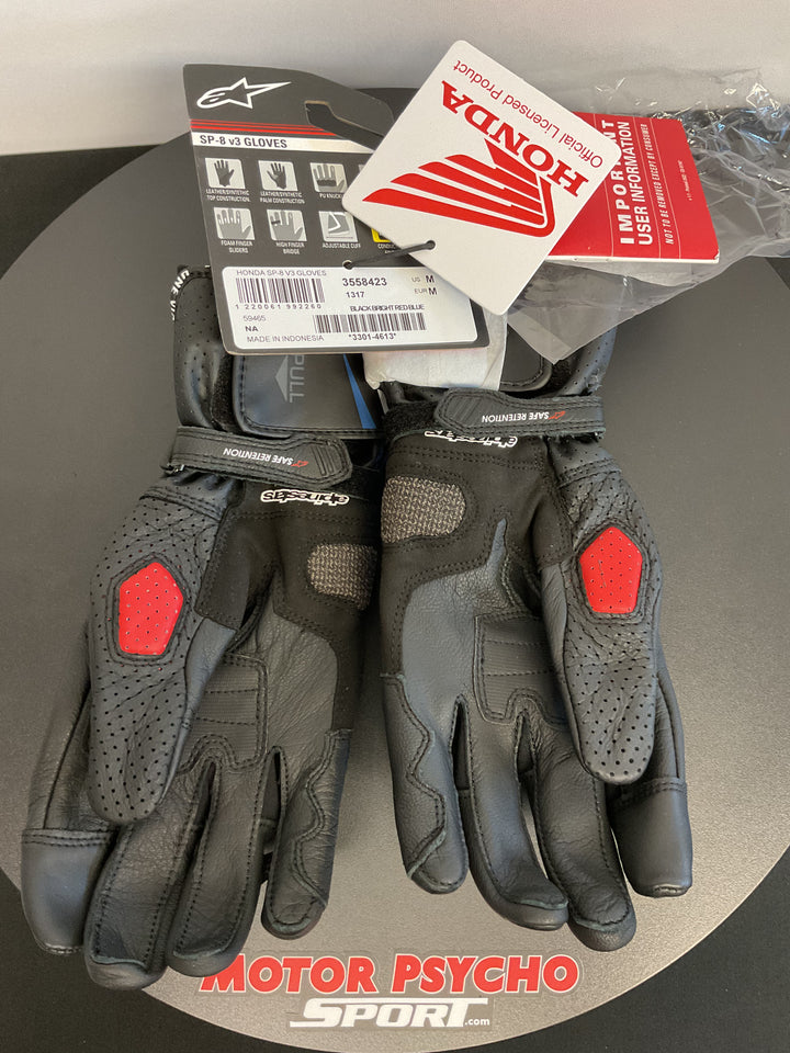 Alpinestars Honda Sp-8 V3 Gloves - Size M - USED LIKE NEW