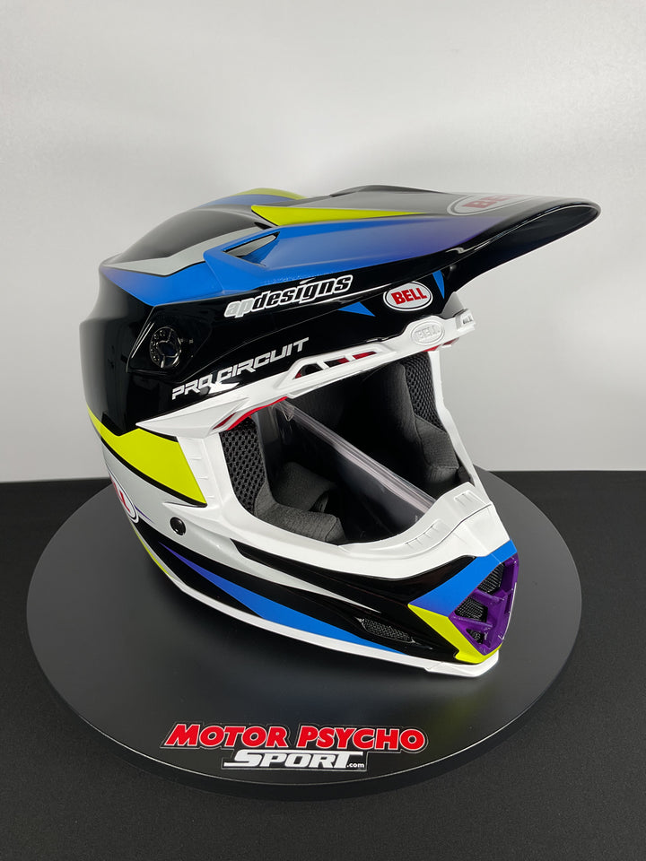 Bell Moto-9S Flex Helmet - Pro Circuit Replica 24 Gloss Black/Blue - Size L