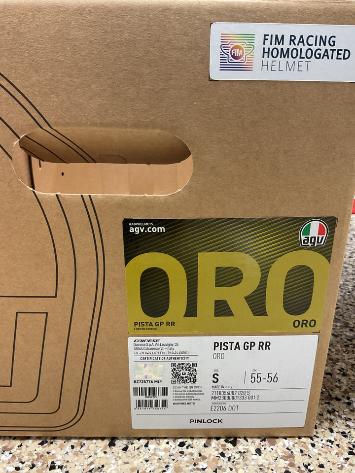 AGV Pista GP RR Helmet - Oro Limited Edition - Size Small - OPEN BOX