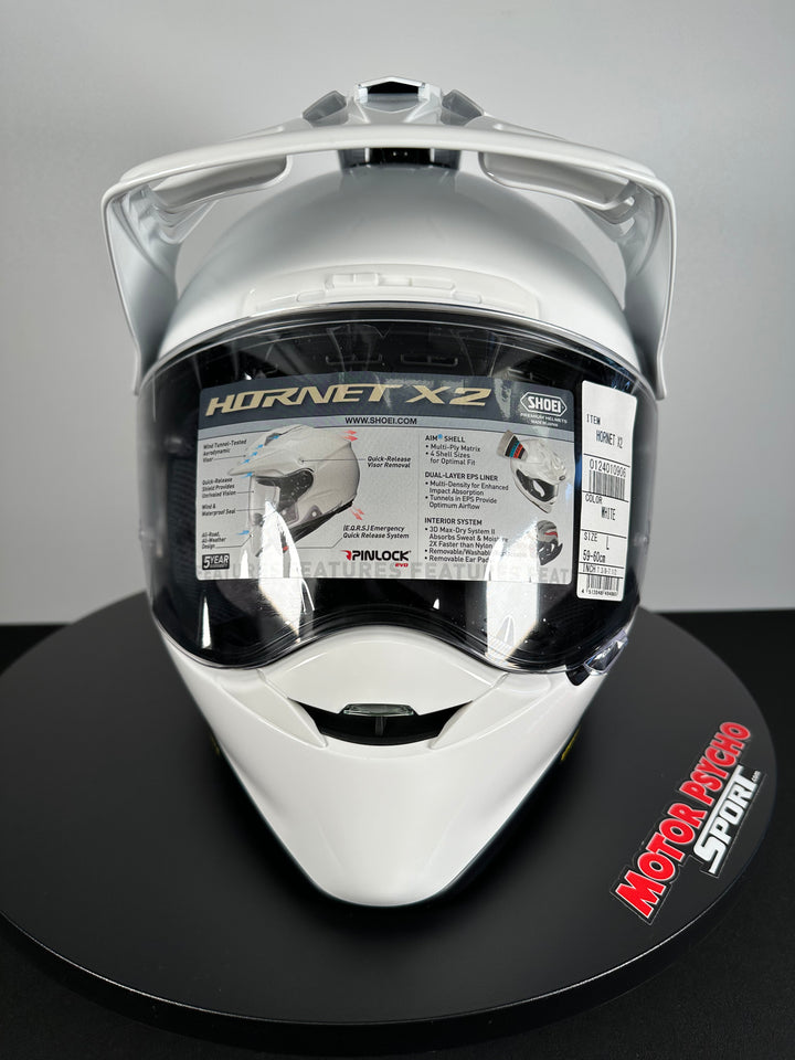 Shoei Hornet X2 Adventure Helmet - White - Size Large - USED / OPEN BOX