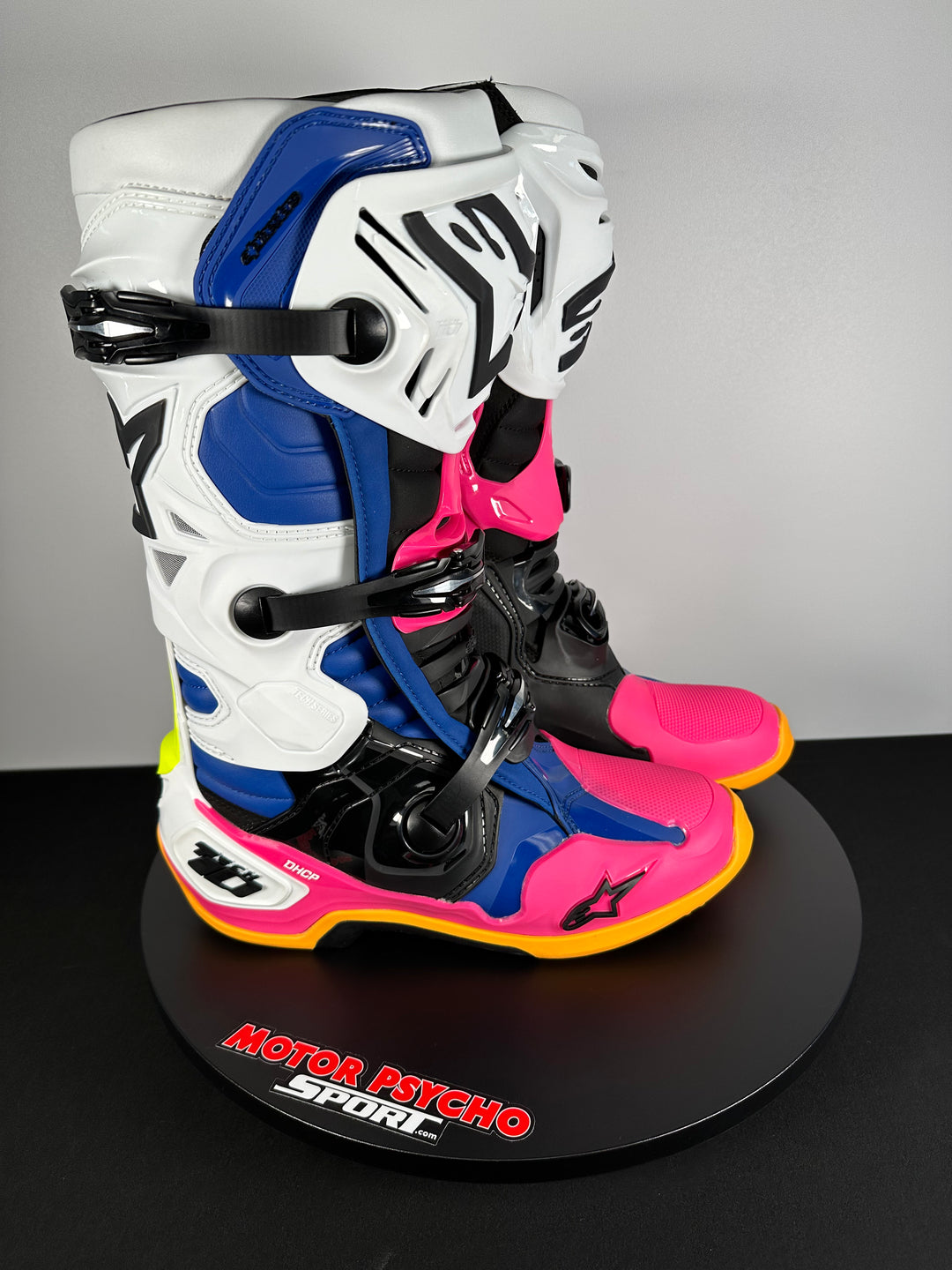 Alpinestars Tech 10 Limited Edition Boots Daytona Coast White Blue P Motor Psycho Sport