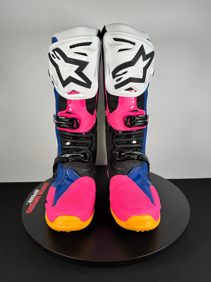 Alpinestars Tech 10 Limited Edition Boots - Daytona Coast White/Blue/Pink