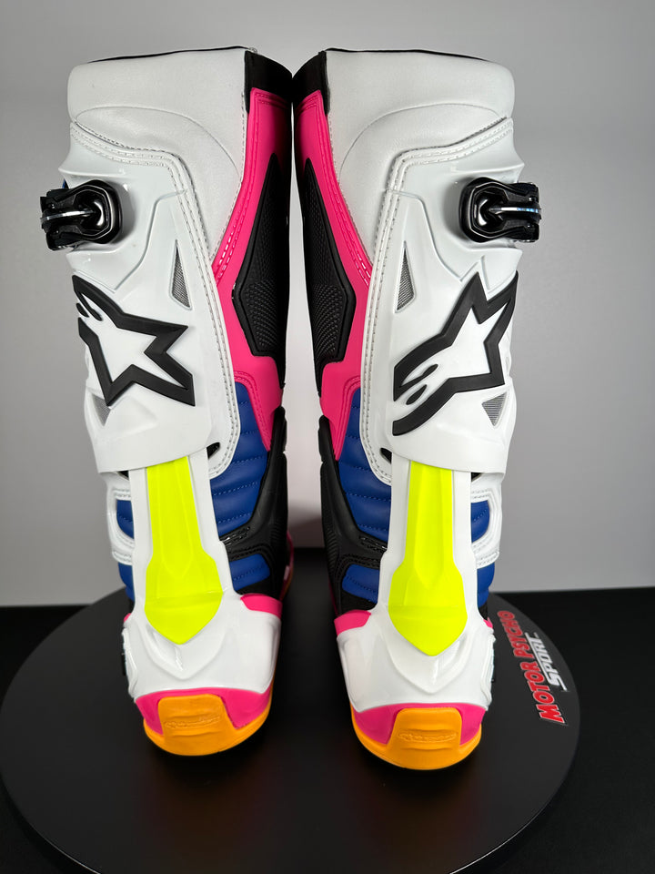 Alpinestars Tech 10 Limited Edition Boots - Daytona Coast White/Blue/Pink