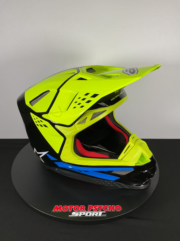 Alpinestars Supertech M8 Factory Black/Yellow Fluo/Blue Glossy Helmet - Size M - CLOSEOUT