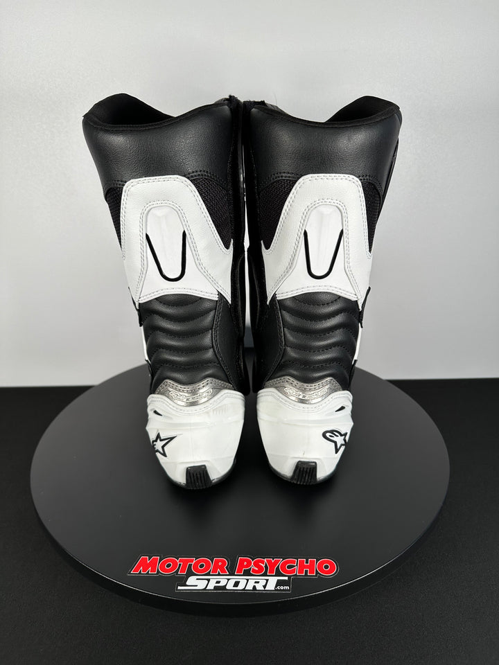 Alpinestars SMX S Black/White Boots - Size US 7.5 / Euro 41 - USED