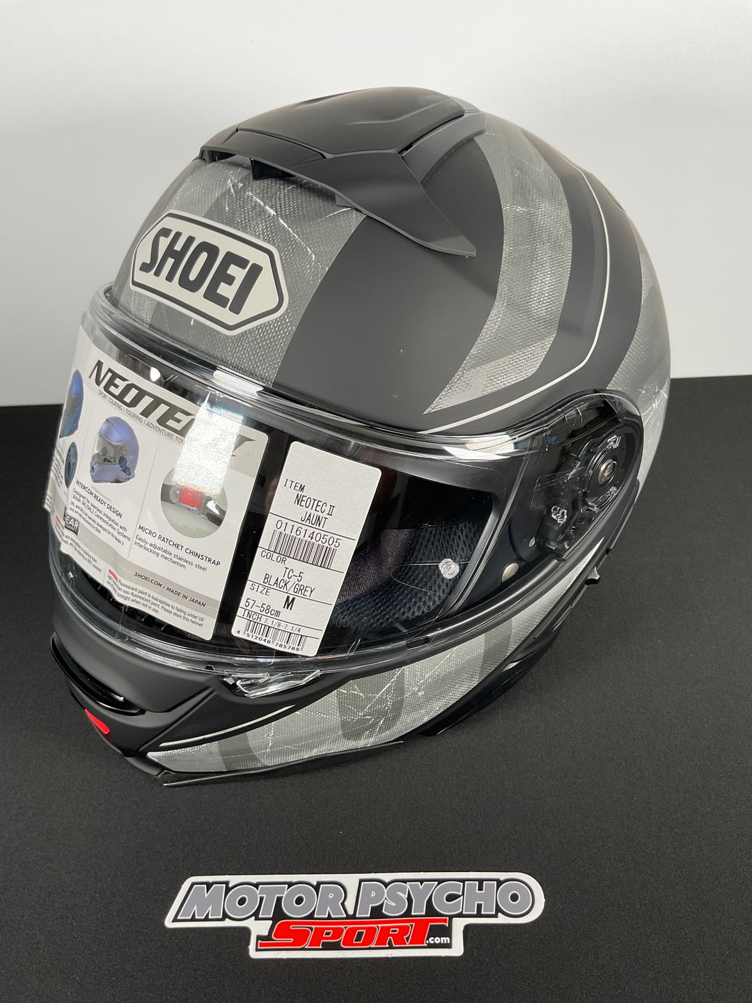 Shoei Neotec II Jaunt Modular Helmet - TC-5 Matte Gray/Black - Size M - USED LIKE NEW