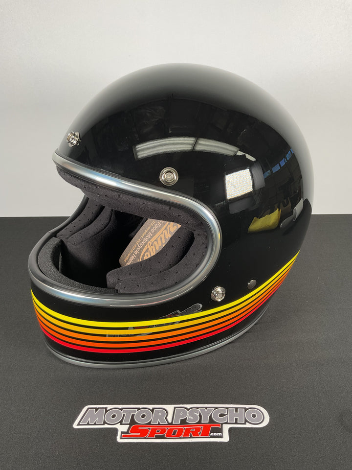 Biltwell Gringo ECE Helmet Gloss Black Spectrum - Size S - Used Good with Scratch